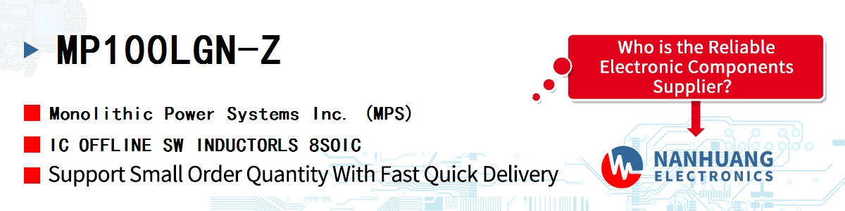 MP100LGN-Z MPS IC OFFLINE SW INDUCTORLS 8SOIC