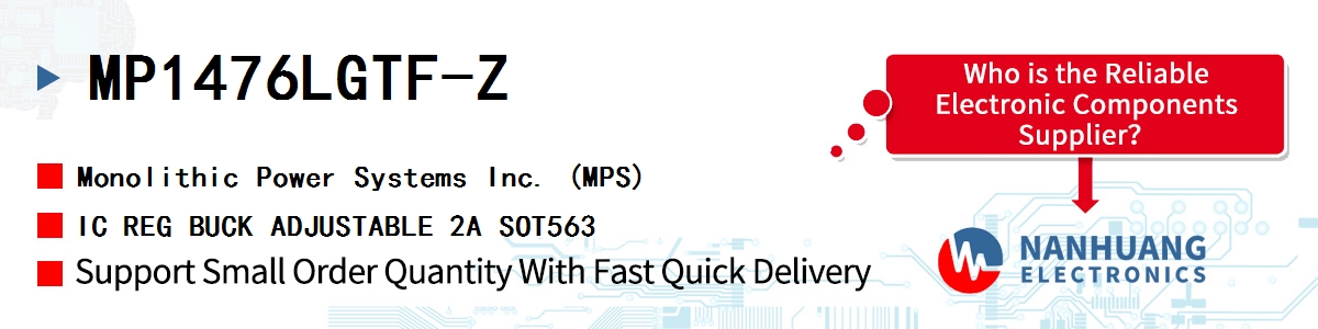 MP1476LGTF-Z MPS IC REG BUCK ADJUSTABLE 2A SOT563