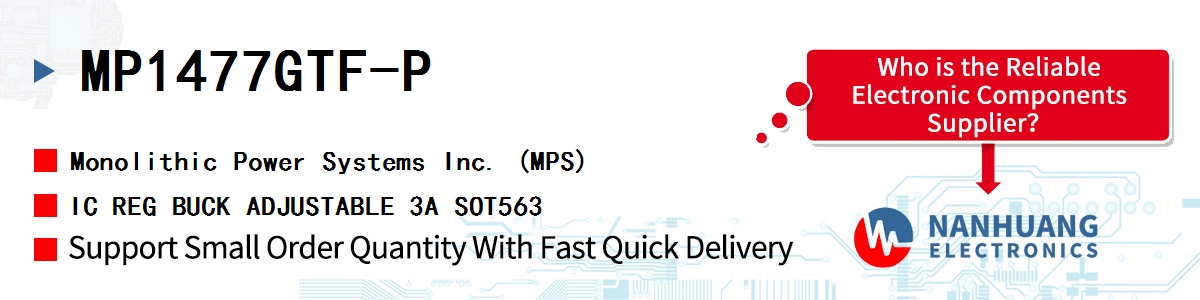 MP1477GTF-P MPS IC REG BUCK ADJUSTABLE 3A SOT563