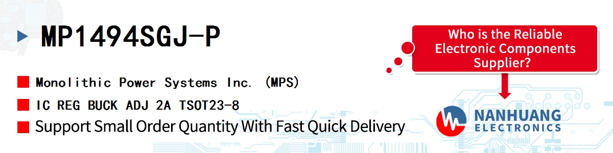 MP1494SGJ-P MPS IC REG BUCK ADJ 2A TSOT23-8