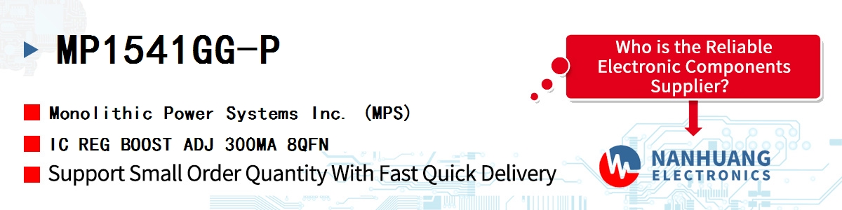 MP1541GG-P MPS IC REG BOOST ADJ 300MA 8QFN