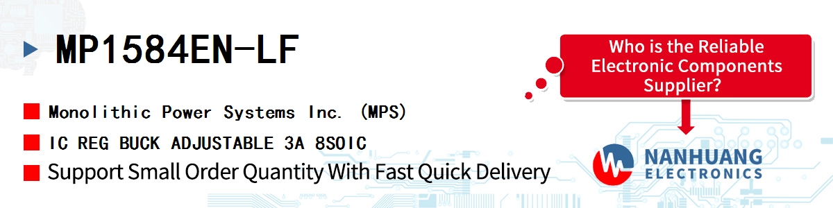 MP1584EN-LF MPS IC REG BUCK ADJUSTABLE 3A 8SOIC