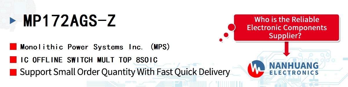MP172AGS-Z MPS IC OFFLINE SWITCH MULT TOP 8SOIC