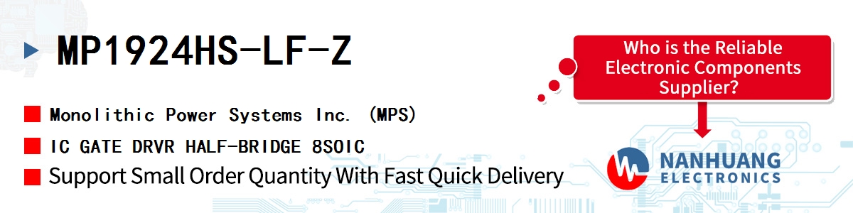 MP1924HS-LF-Z MPS IC GATE DRVR HALF-BRIDGE 8SOIC