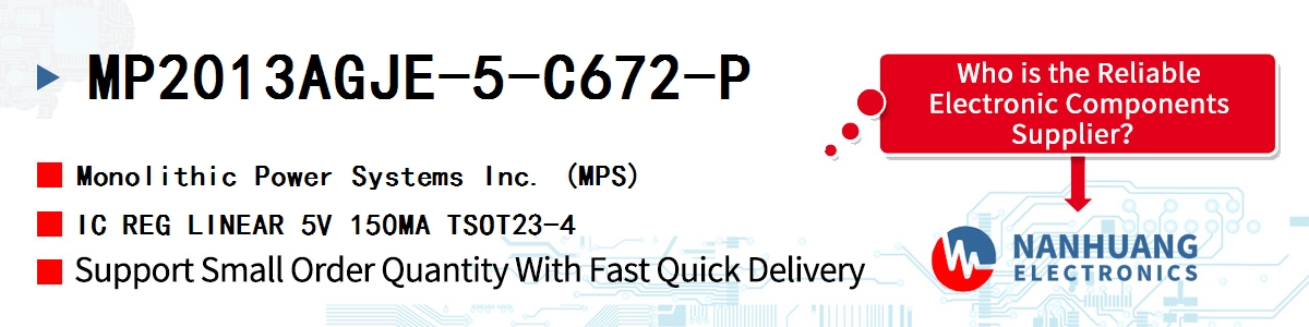 MP2013AGJE-5-C672-P MPS IC REG LINEAR 5V 150MA TSOT23-4