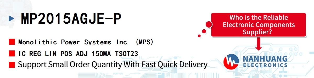 MP2015AGJE-P MPS IC REG LIN POS ADJ 150MA TSOT23