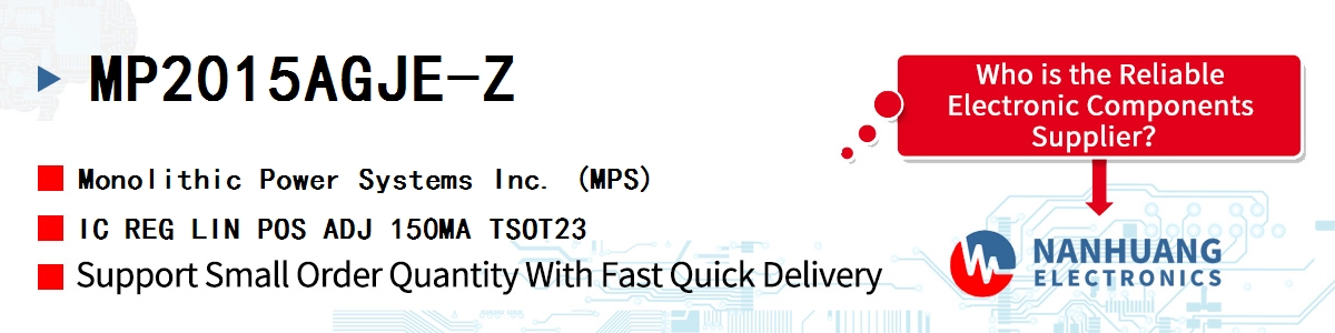 MP2015AGJE-Z MPS IC REG LIN POS ADJ 150MA TSOT23