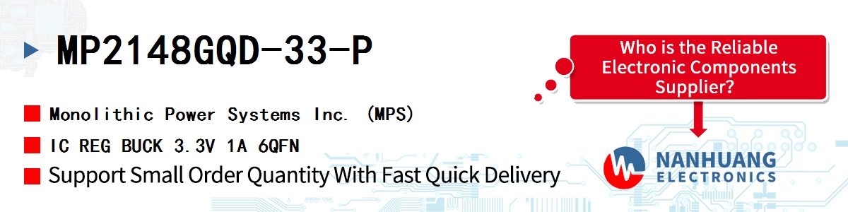 MP2148GQD-33-P MPS IC REG BUCK 3.3V 1A 6QFN