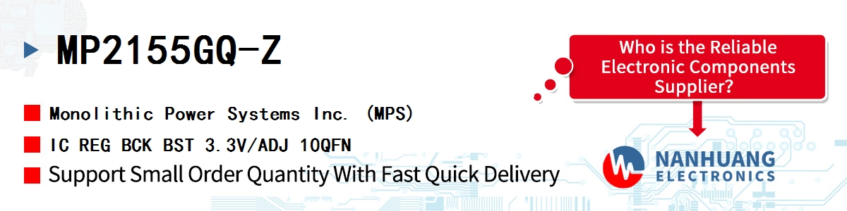 MP2155GQ-Z MPS IC REG BCK BST 3.3V/ADJ 10QFN