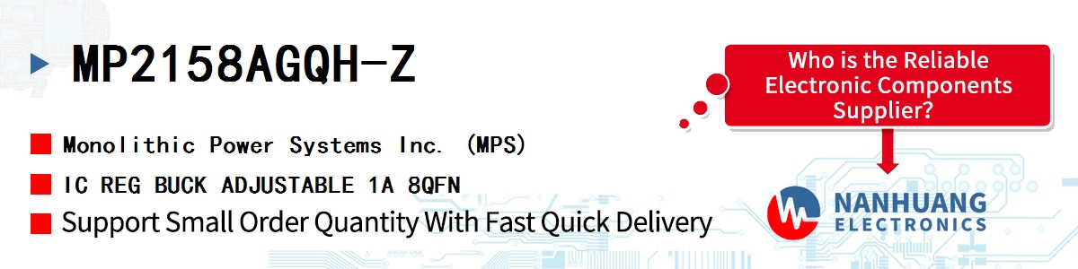 MP2158AGQH-Z MPS IC REG BUCK ADJUSTABLE 1A 8QFN