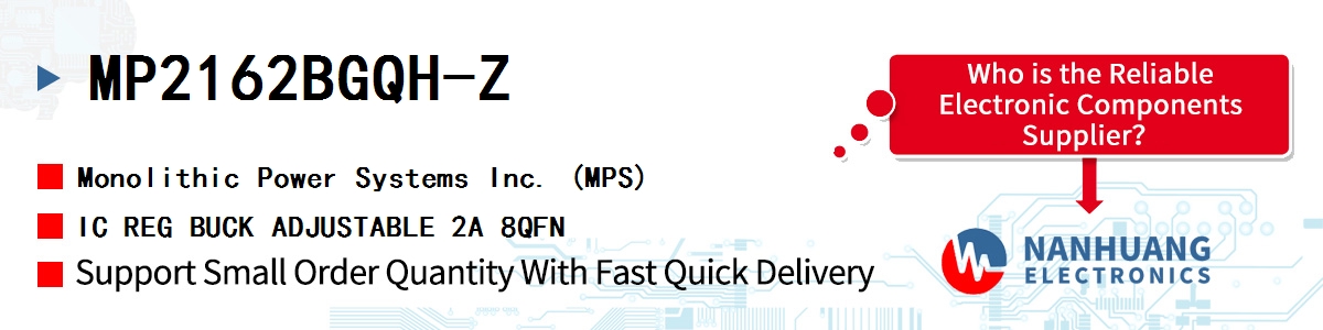 MP2162BGQH-Z MPS IC REG BUCK ADJUSTABLE 2A 8QFN
