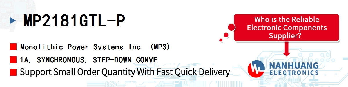 MP2181GTL-P MPS 1A, SYNCHRONOUS, STEP-DOWN CONVE