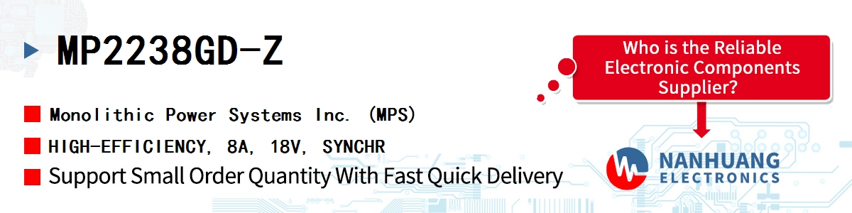MP2238GD-Z MPS HIGH-EFFICIENCY, 8A, 18V, SYNCHR