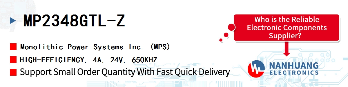 MP2348GTL-Z MPS HIGH-EFFICIENCY, 4A, 24V, 650KHZ