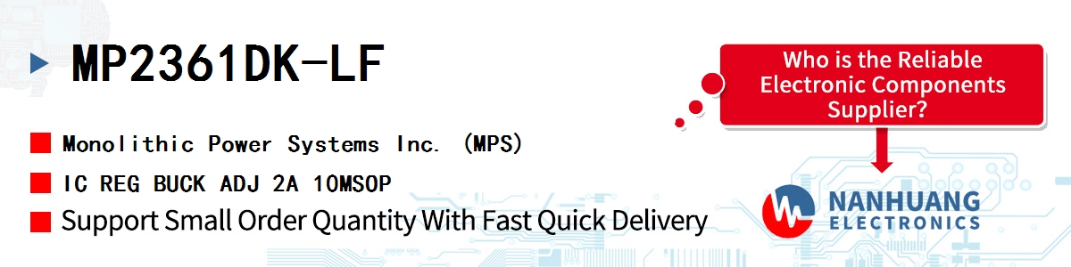 MP2361DK-LF MPS IC REG BUCK ADJ 2A 10MSOP