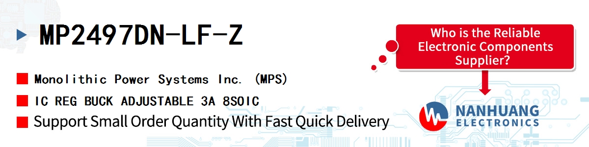 MP2497DN-LF-Z MPS IC REG BUCK ADJUSTABLE 3A 8SOIC
