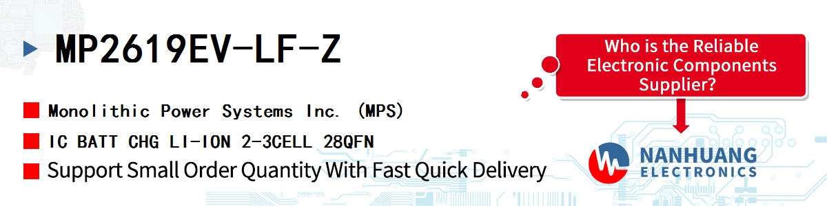 MP2619EV-LF-Z MPS IC BATT CHG LI-ION 2-3CELL 28QFN