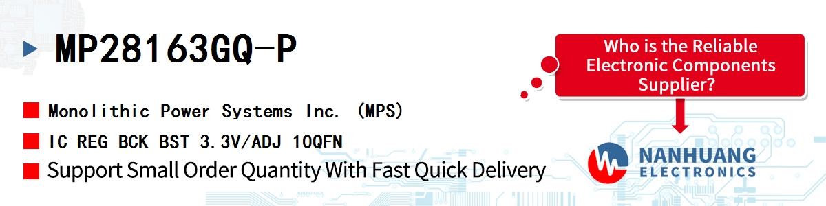 MP28163GQ-P MPS IC REG BCK BST 3.3V/ADJ 10QFN