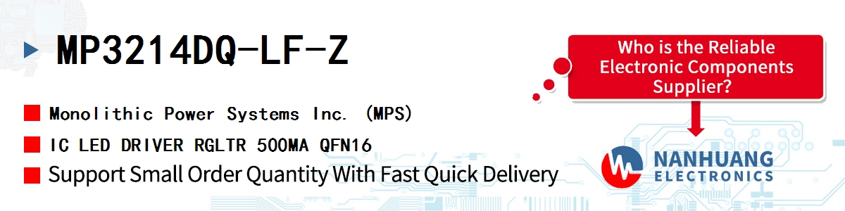 MP3214DQ-LF-Z MPS IC LED DRIVER RGLTR 500MA QFN16