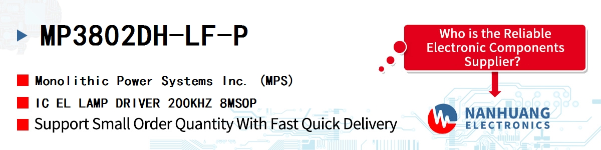MP3802DH-LF-P MPS IC EL LAMP DRIVER 200KHZ 8MSOP