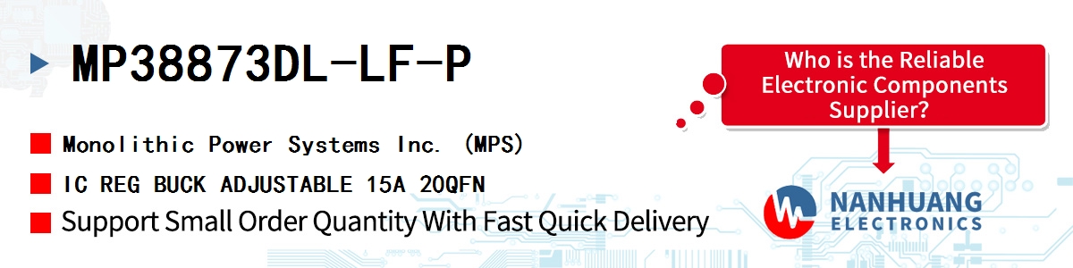 MP38873DL-LF-P MPS IC REG BUCK ADJUSTABLE 15A 20QFN