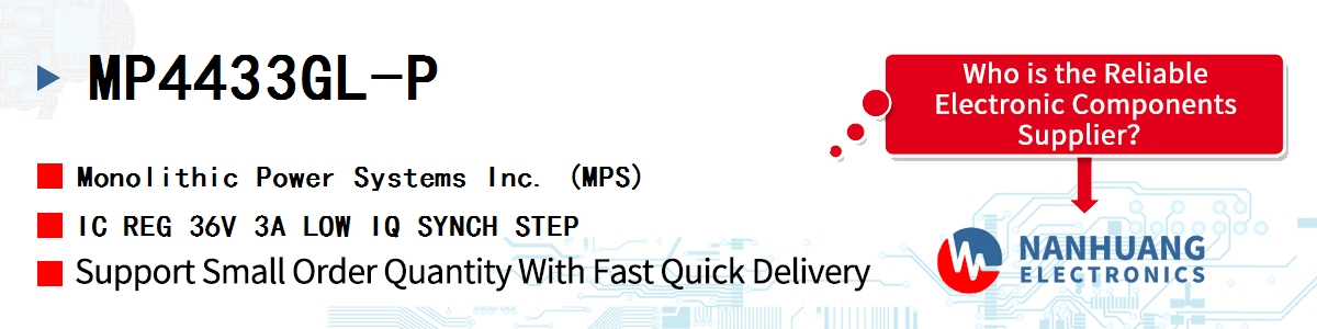 MP4433GL-P MPS IC REG 36V 3A LOW IQ SYNCH STEP