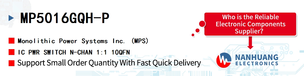 MP5016GQH-P MPS IC PWR SWITCH N-CHAN 1:1 10QFN