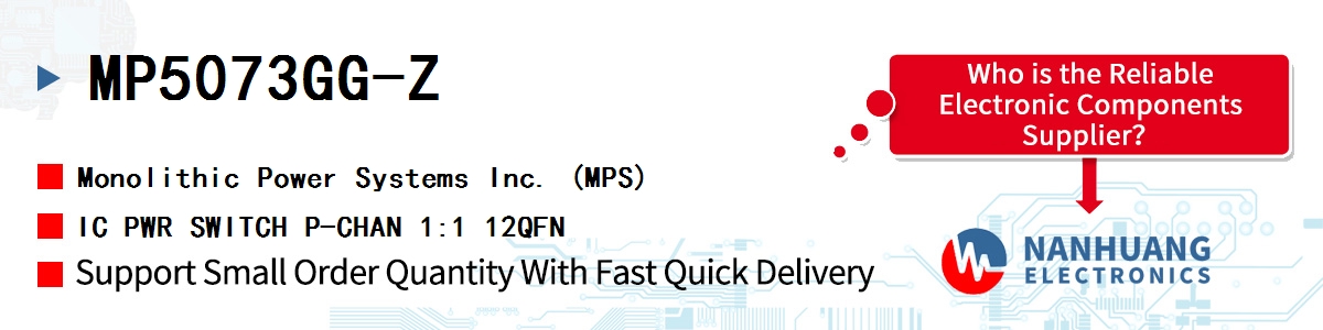 MP5073GG-Z MPS IC PWR SWITCH P-CHAN 1:1 12QFN