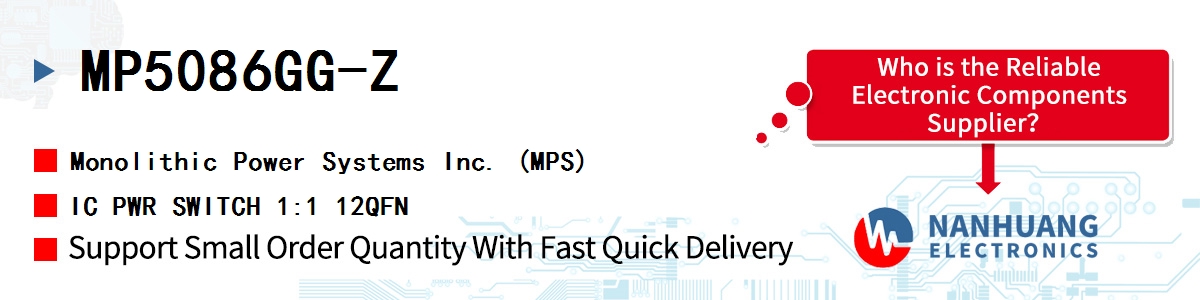 MP5086GG-Z MPS IC PWR SWITCH 1:1 12QFN