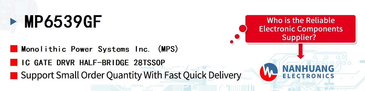 MP6539GF MPS IC GATE DRVR HALF-BRIDGE 28TSSOP