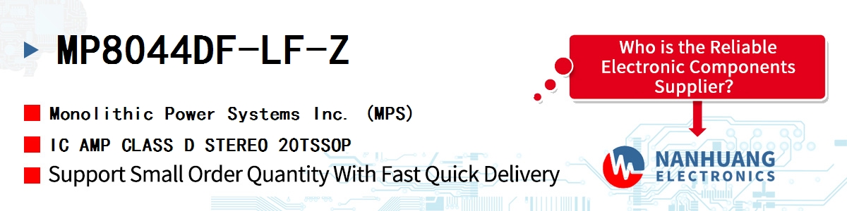 MP8044DF-LF-Z MPS IC AMP CLASS D STEREO 20TSSOP