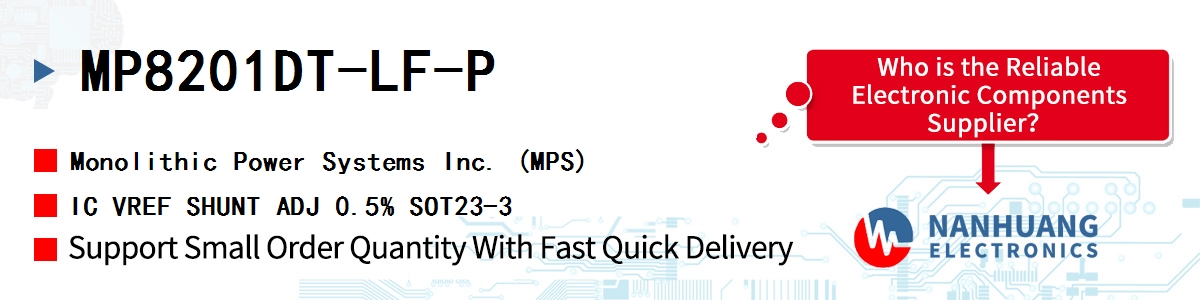 MP8201DT-LF-P MPS IC VREF SHUNT ADJ 0.5% SOT23-3