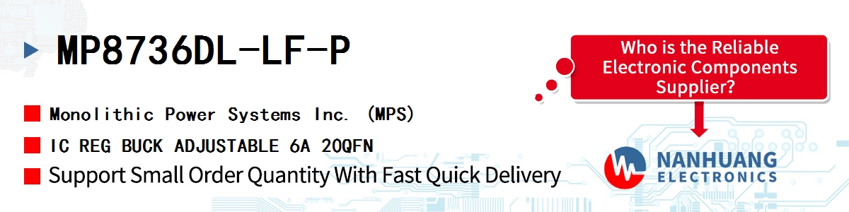 MP8736DL-LF-P MPS IC REG BUCK ADJUSTABLE 6A 20QFN