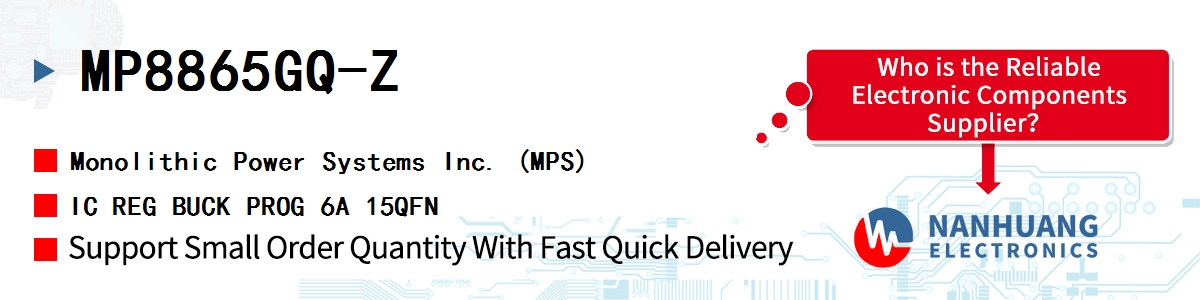 MP8865GQ-Z MPS IC REG BUCK PROG 6A 15QFN