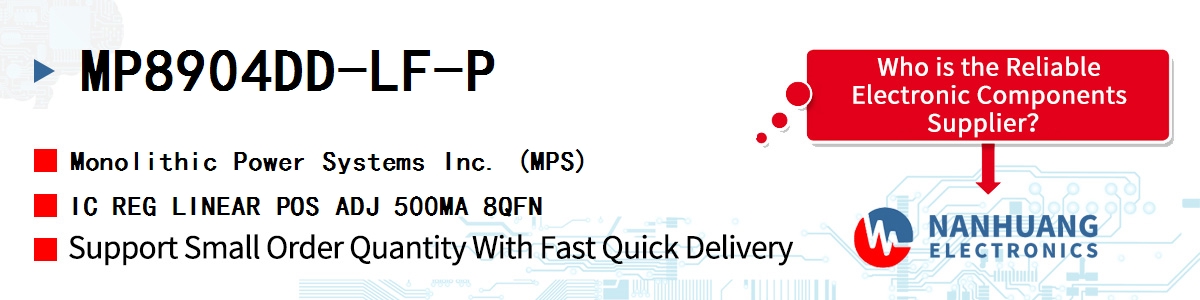 MP8904DD-LF-P MPS IC REG LINEAR POS ADJ 500MA 8QFN