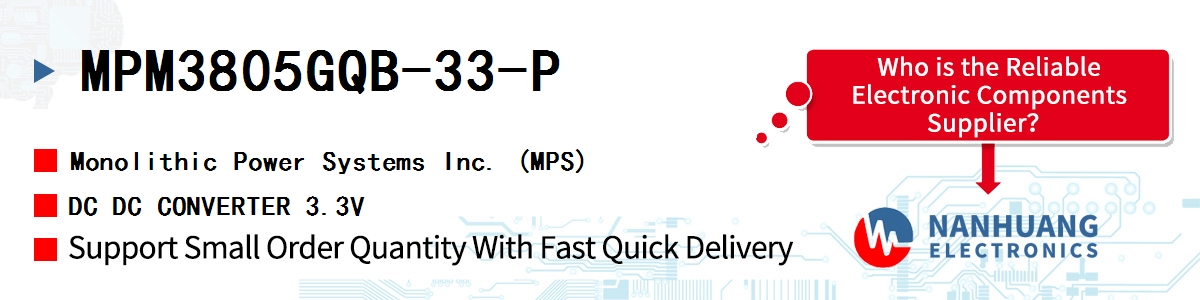 MPM3805GQB-33-P MPS DC DC CONVERTER 3.3V