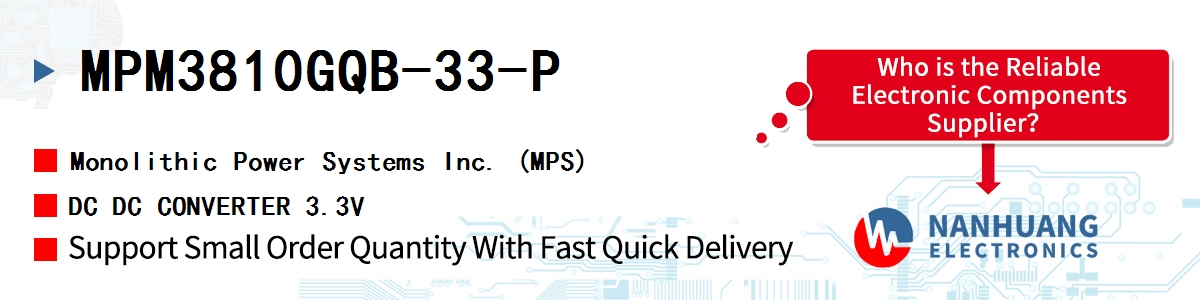 MPM3810GQB-33-P MPS DC DC CONVERTER 3.3V