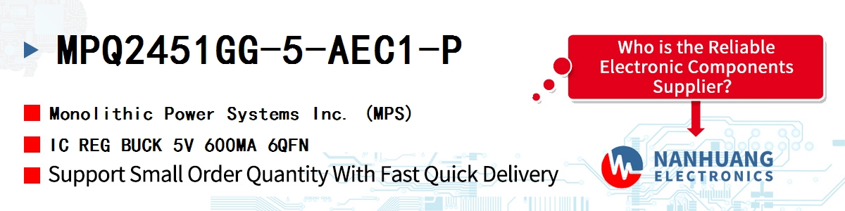 MPQ2451GG-5-AEC1-P MPS IC REG BUCK 5V 600MA 6QFN