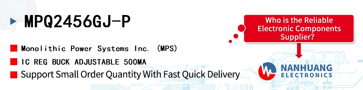 MPQ2456GJ-P MPS IC REG BUCK ADJUSTABLE 500MA
