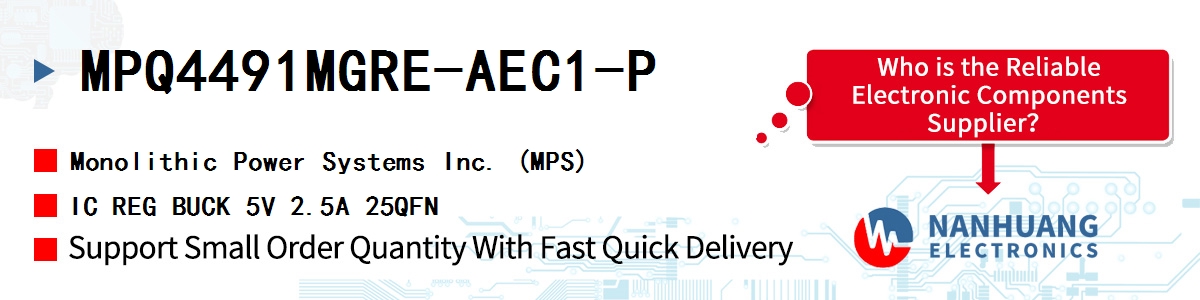 MPQ4491MGRE-AEC1-P MPS IC REG BUCK 5V 2.5A 25QFN