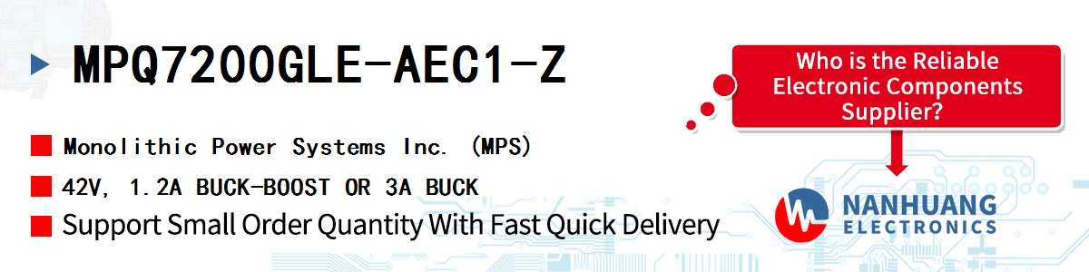 MPQ7200GLE-AEC1-Z MPS 42V, 1.2A BUCK-BOOST OR 3A BUCK