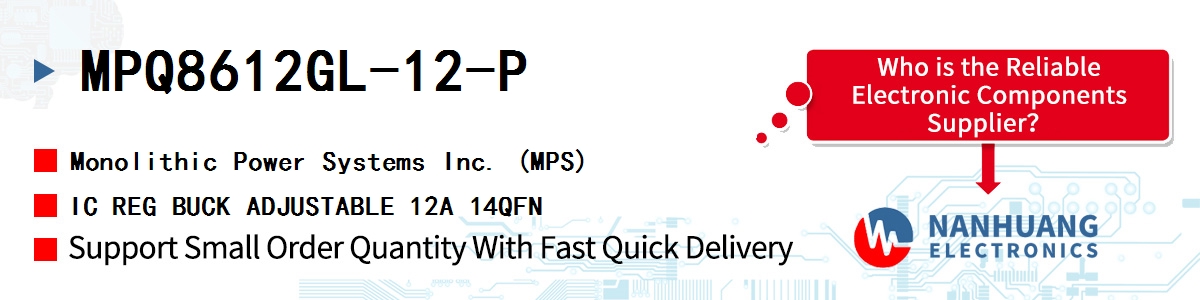 MPQ8612GL-12-P MPS IC REG BUCK ADJUSTABLE 12A 14QFN