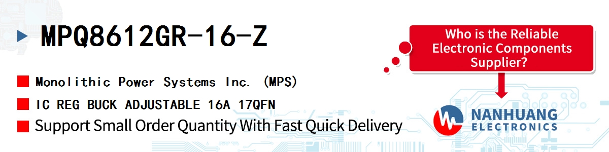 MPQ8612GR-16-Z MPS IC REG BUCK ADJUSTABLE 16A 17QFN