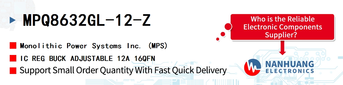 MPQ8632GL-12-Z MPS IC REG BUCK ADJUSTABLE 12A 16QFN