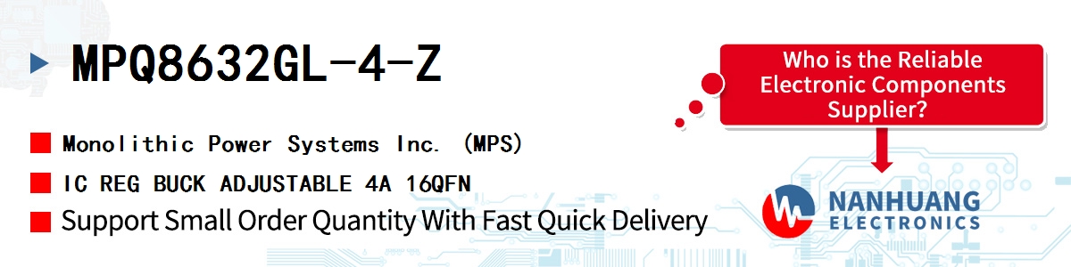 MPQ8632GL-4-Z MPS IC REG BUCK ADJUSTABLE 4A 16QFN