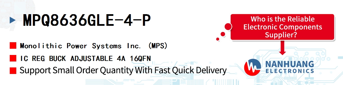 MPQ8636GLE-4-P MPS IC REG BUCK ADJUSTABLE 4A 16QFN
